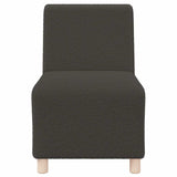 Canapé modulaire sans accoudoirs Gris foncé 55 cm Tissu bouclé aspect laine