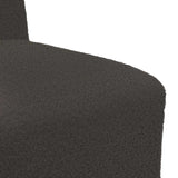 Canapé modulaire sans accoudoirs Gris foncé 55 cm Tissu bouclé aspect laine