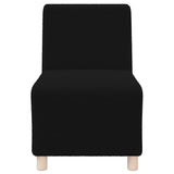 Canapé modulaire sans accoudoirs Noir 55 cm Tissu bouclé aspect laine
