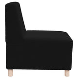 Canapé modulaire sans accoudoirs Noir 55 cm Tissu bouclé aspect laine