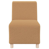 Canapé modulaire sans accoudoirs beige 55 cm Tissu imitation laine bouclée