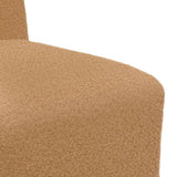 Canapé modulaire sans accoudoirs beige 55 cm Tissu imitation laine bouclée