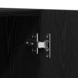 Armoire avec stockage Noir 90 x 52 x 200 cm Bois d'ingénierie