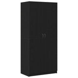Armoire avec stockage Noir 90 x 52 x 200 cm Bois d'ingénierie