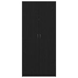 Armoire avec stockage Noir 90 x 52 x 200 cm Bois d'ingénierie