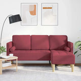 Ensemble de Canapés Rouge vin 173 x 131 x 67 cm tissu