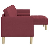 Ensemble de Canapés Rouge vin 173 x 131 x 67 cm tissu