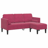 Ensemble de Canapés Rouge bordeaux 173 x 131 x 67 cm Velours