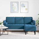 Ensemble de Canapés Bleu 173 x 131 x 67 cm Velours