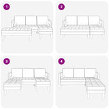 Ensemble de Canapés 2 pcs Noir 173 x 131 x 67 cm tissu