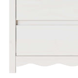 Commode Drammen Blanc 111 x 43 x 73,5 cm Bois de pin massif