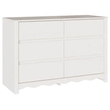 Commode Drammen Blanc 111 x 43 x 73,5 cm Bois de pin massif