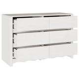 Commode Drammen Blanc 111 x 43 x 73,5 cm Bois de pin massif