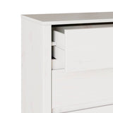 Commode Drammen Blanc 76,5 x 40 x 91 cm Bois de pin massif
