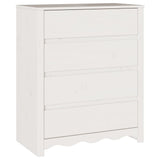 Commode Drammen Blanc 76,5 x 40 x 91 cm Bois de pin massif