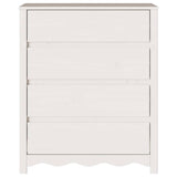 Commode Drammen Blanc 76,5 x 40 x 91 cm Bois de pin massif