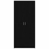 Armoire avec stockage Noir 80 x 51 x 180 cm Bois d'ingénierie