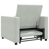 Canapé Lit Simple Gris clair 90 x 165 x 87 cm Velours