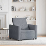 Canapé Lit Simple Gris foncé 90 x 165 x 87 cm Velours