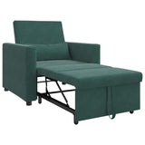 Canapé Lit Simple Vert foncé 90 x 165 x 87 cm Velours