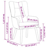 Fauteuil relaxant Noir 63 x 67 x 94 cm Velours