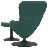 Chaise Œuf avec Pouf Vert foncé 63 x 73 x 90 cm Velours