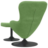 Chaise Œuf avec Pouf Vert clair 63 x 73 x 90 cm Velours