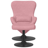 Chaise Œuf avec Pouf Rose 63 x 73 x 90 cm Velours