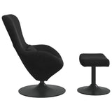 Chaise Œuf avec Pouf Noir 63 x 73 x 90 cm Velours