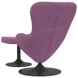 Chaise Œuf avec Pouf Violet 63 x 73 x 90 cm Velours