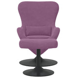 Chaise Œuf avec Pouf Violet 63 x 73 x 90 cm Velours