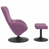 Chaise Œuf avec Pouf Violet 63 x 73 x 90 cm Velours