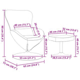 Chaise Œuf avec Pouf Violet 63 x 73 x 90 cm Velours