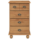 Commode ASKIM Marron 45.8 x 40 x 79 cm Bois de pin massif