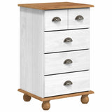 Commode ASKIM Blanc 45.8 x 40 x 79 cm Bois de pin massif