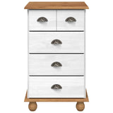 Commode ASKIM Blanc 45.8 x 40 x 79 cm Bois de pin massif