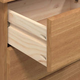 Commode ASKIM Marron 91 x 40 x 95,5 cm Bois de pin massif