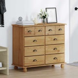 Commode ASKIM Marron 91 x 40 x 79 cm Bois de pin massif