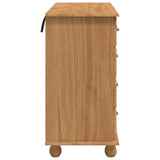 Commode ASKIM Marron 91 x 40 x 79 cm Bois de pin massif