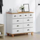 Commode ASKIM Blanc 91 x 40 x 79 cm Bois de pin massif