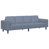 Sofa en tissu avec coussin Bleu 208 cm Tissu en velours côtelé