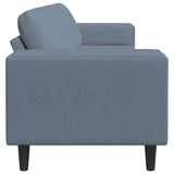 Sofa en tissu avec coussin Bleu 208 cm Tissu en velours côtelé