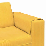 Sofa en tissu avec coussin Jaune clair Tissu en velours côtelé
