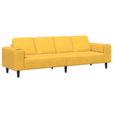 Sofa en tissu avec coussin Jaune clair Tissu en velours côtelé
