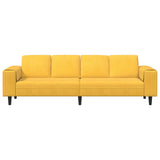 Sofa en tissu avec coussin Jaune clair Tissu en velours côtelé