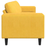 Sofa en tissu avec coussin Jaune clair Tissu en velours côtelé