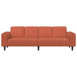 Sofa en tissu avec coussin Rouge orange Tissu en velours côtelé