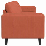 Sofa en tissu avec coussin Rouge orange Tissu en velours côtelé
