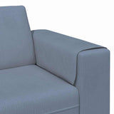 Sofa en tissu avec coussin Bleu Tissu en velours côtelé