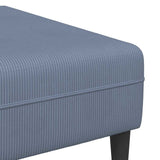 Sofa en tissu avec coussin Bleu Tissu en velours côtelé